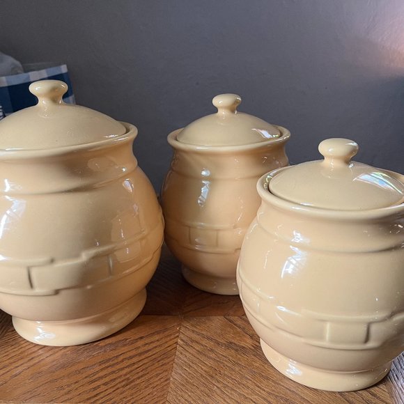 Longaberger Kitchen Longaberger Canister Set Buttercream Poshmark